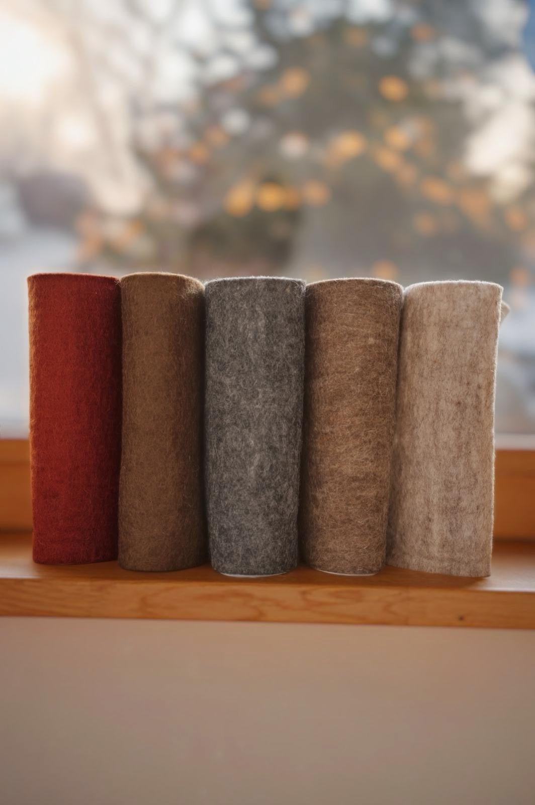 Natur Töne 5 Filzplatten 20 x 30 cm, ca.4mm, handgemacht