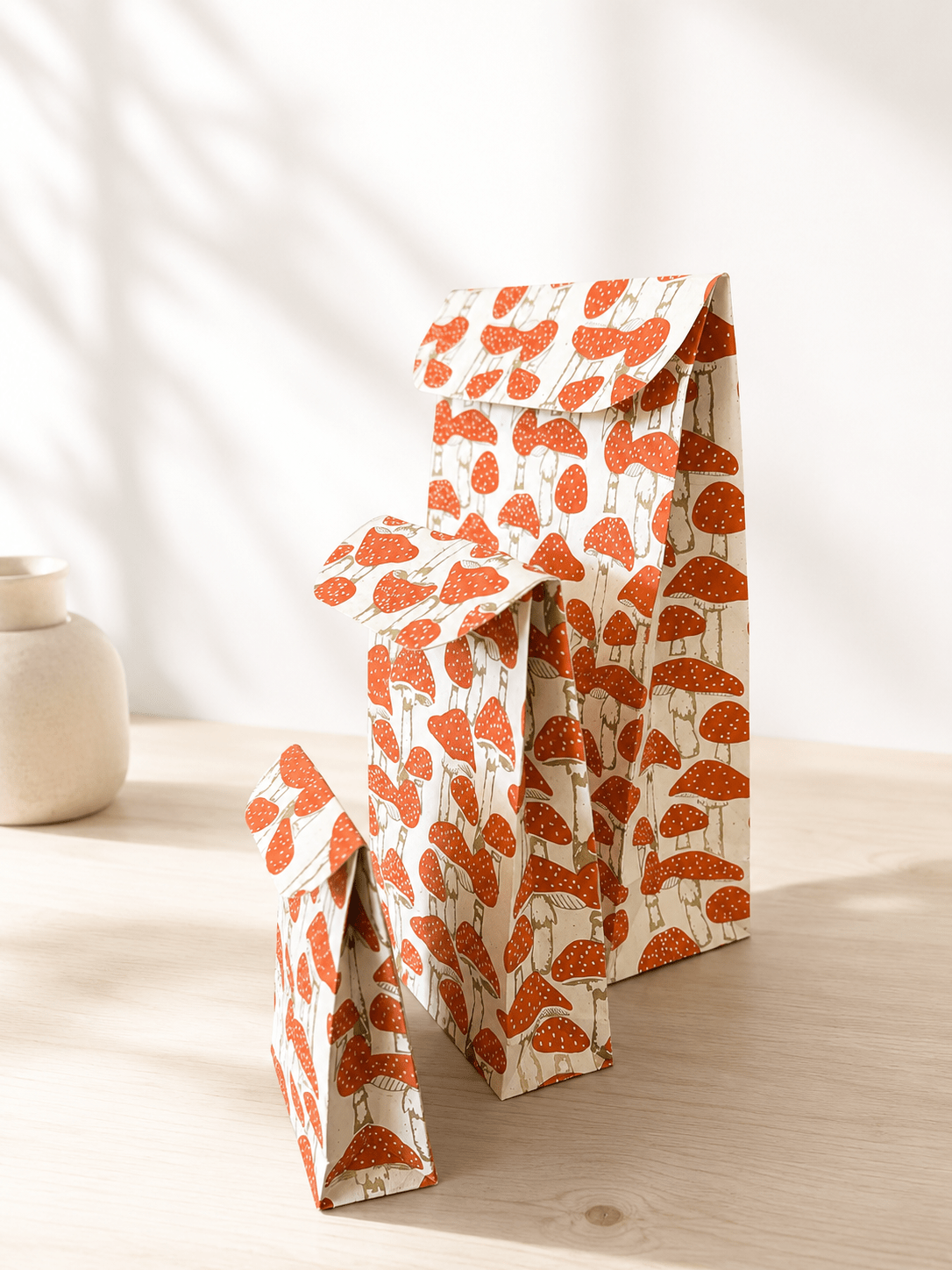 3 handgemachte Geschenk Taschen aus handgeschöpften Papier