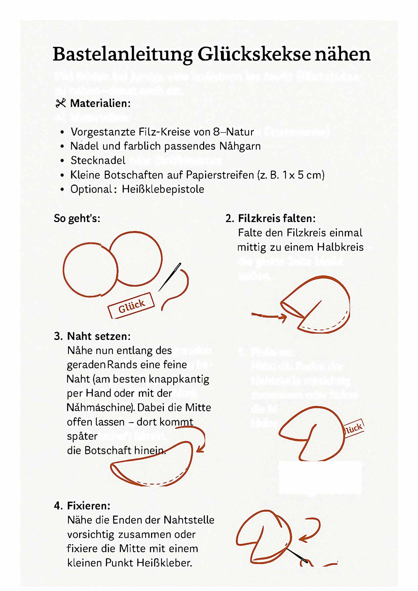 DIY Glückskekse zum selber basteln
