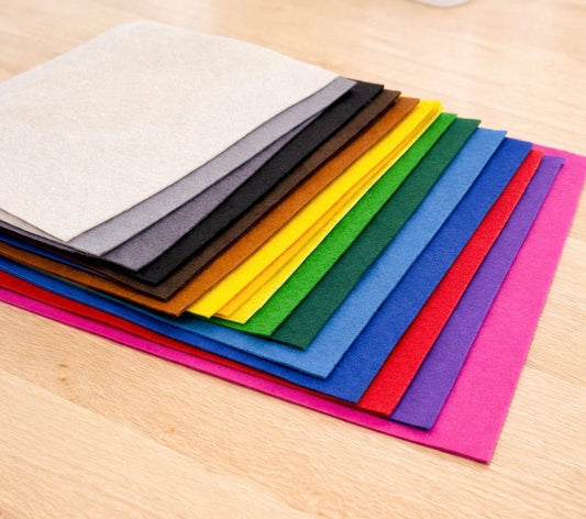 Filzplatten 1 mm dick 20 cm x 30 cm Großes Set 17 Stück