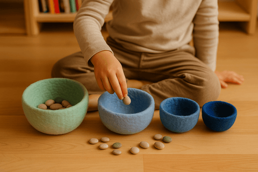 Filzschalen im 4er-Set – blaue Ordnung mit Sinn und Schönheit