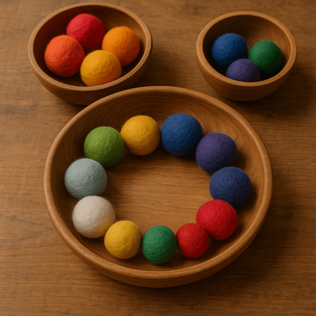 10 Filzkugeln 4 cm bunt