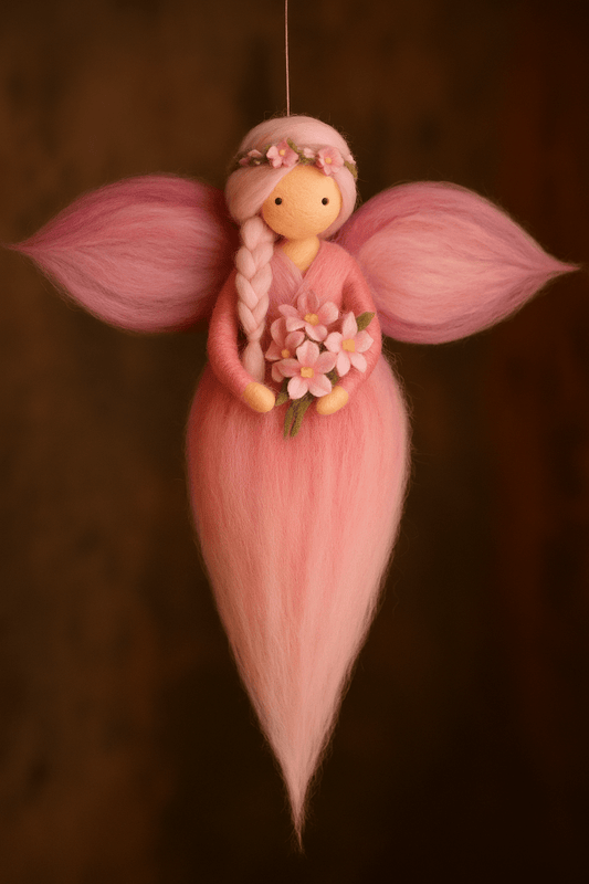 1 x Filz-Bastelfigur – Basisfigur für Feen, Engel und Jahreszeitenpuppen (13 oder 16 cm)