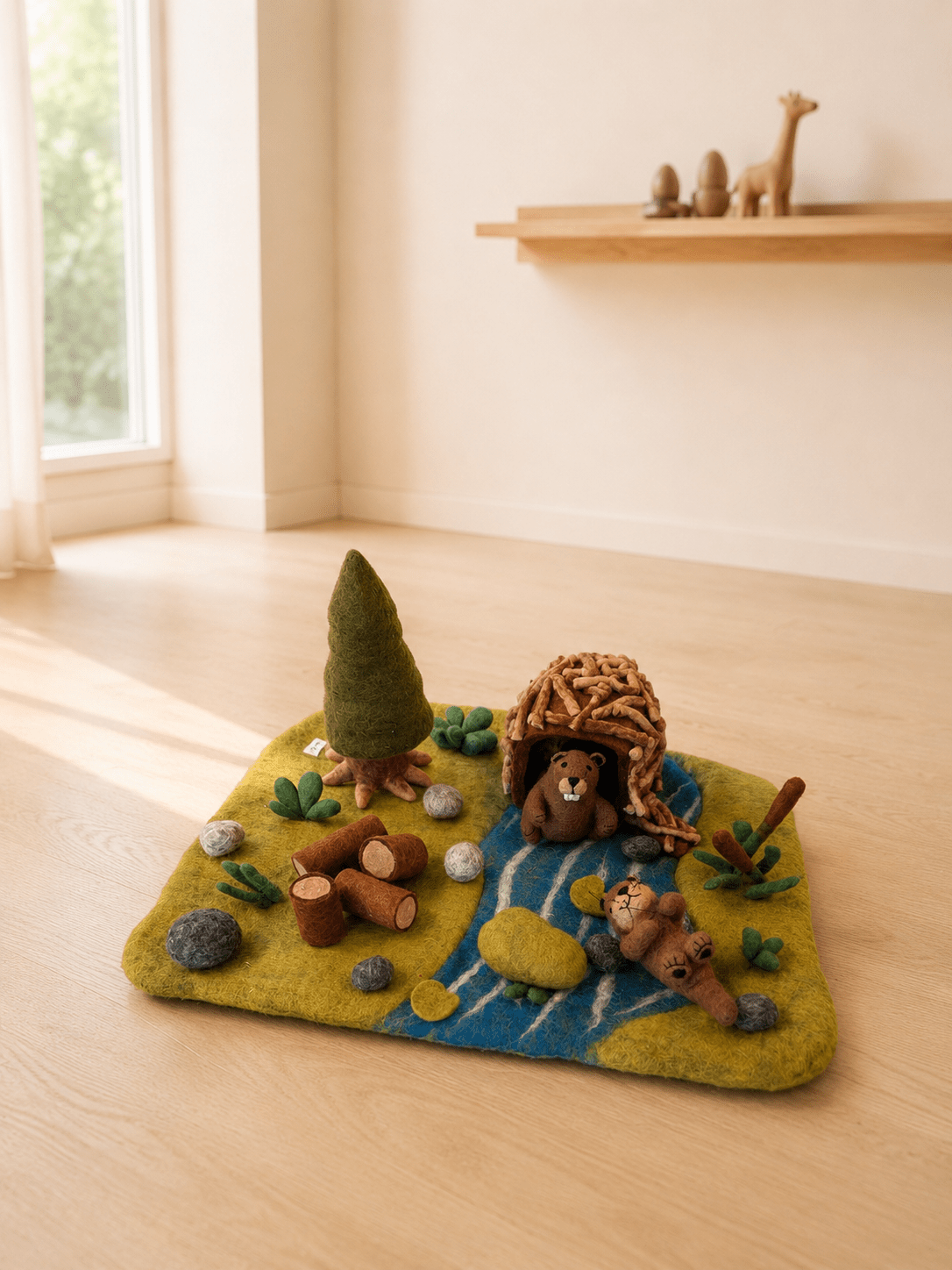 Biber spielmatten Set aus Filz