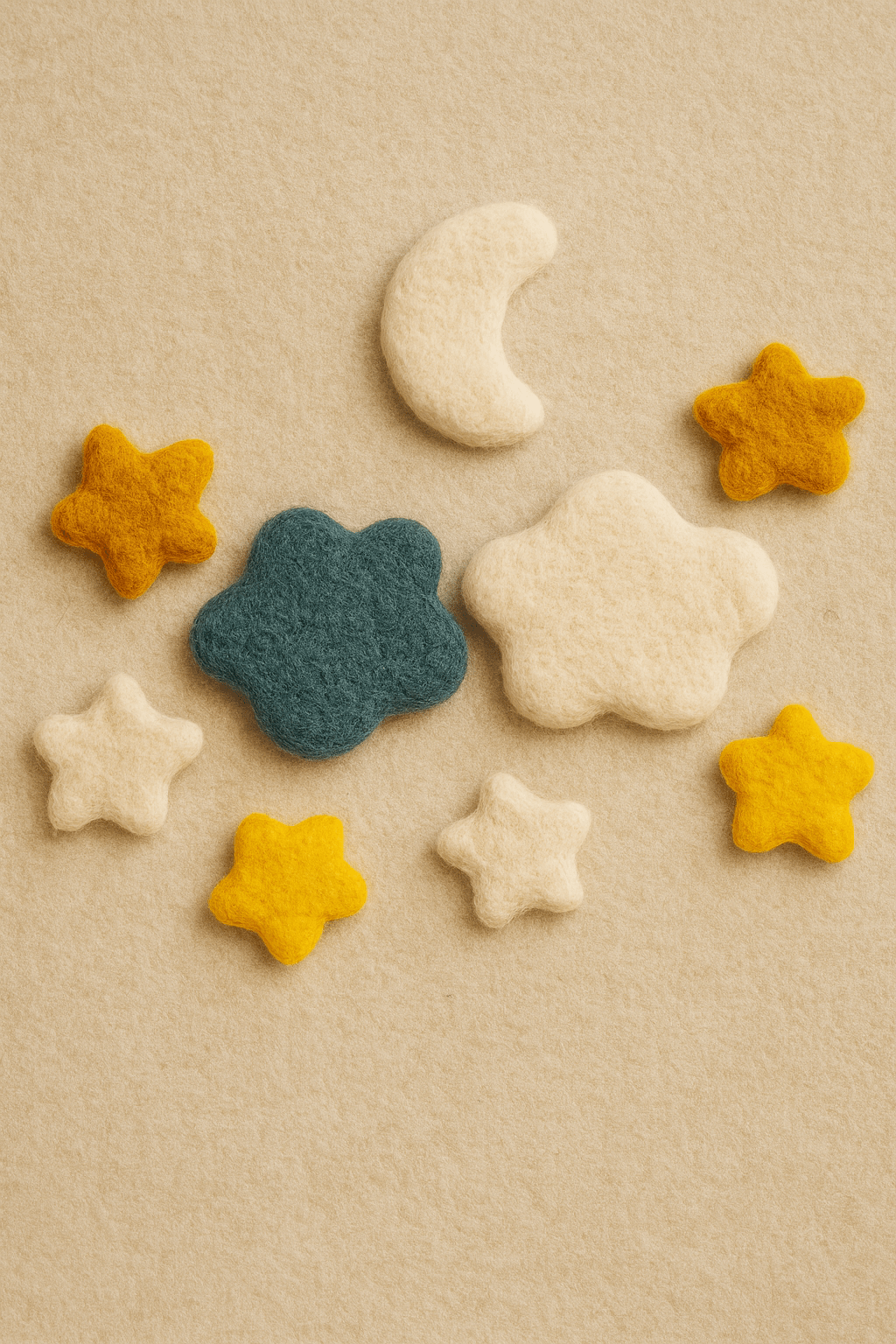 Mobile „Sterne, Mond und Wolken“ – Zauberhafte Ergänzung für Babyzimmer und Baby-Shower