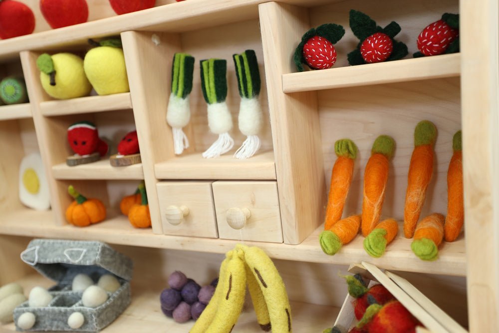 kaufladen zubehör holz Filz lebensmittel zubehör spielküche holz kinderküche zubehör kaufladen kinder Möhre