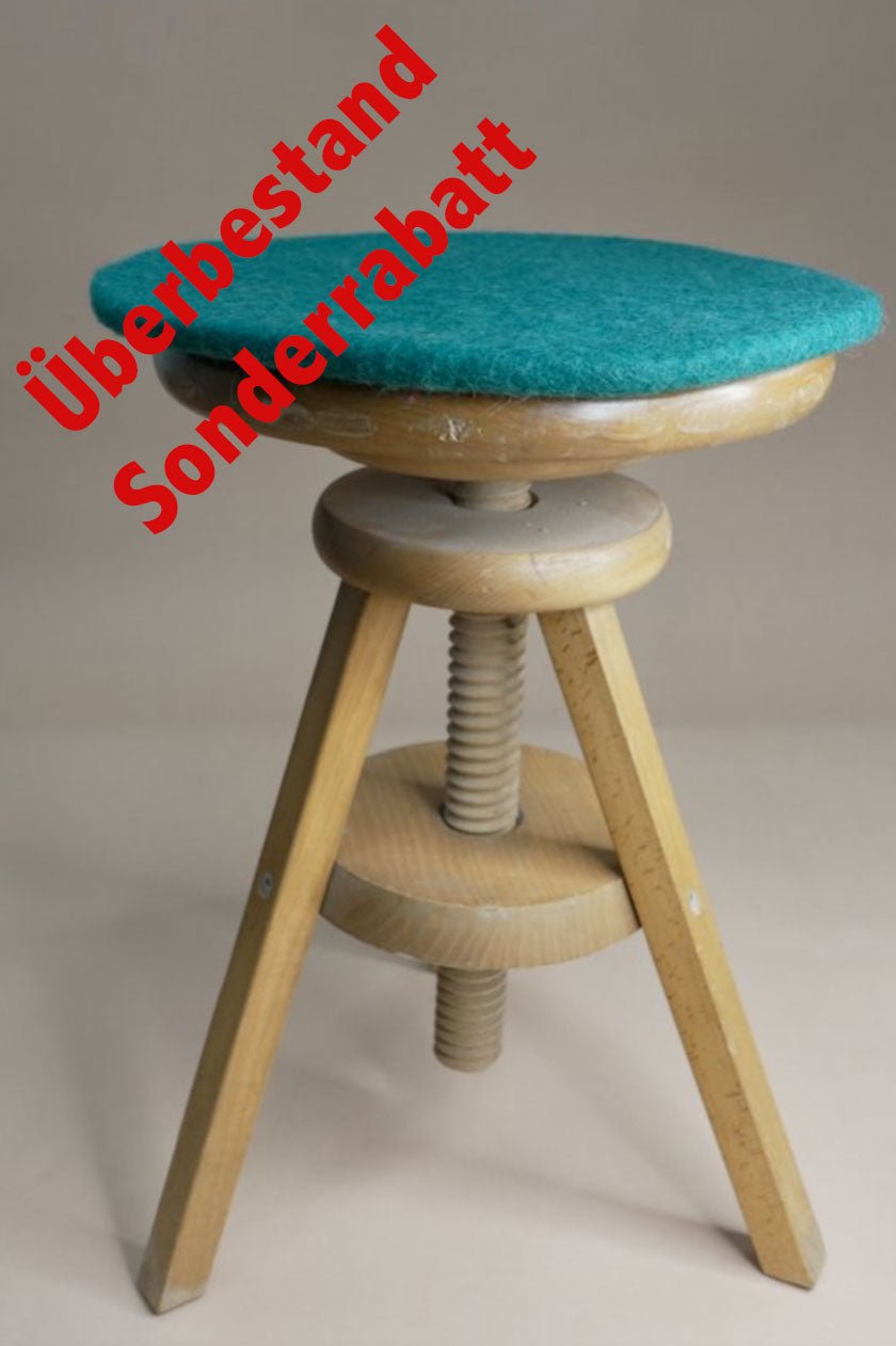 Sitzkissen Filz rund ca.35 cm 100% Wolle als Stuhlkissen Farbe Mint 14
