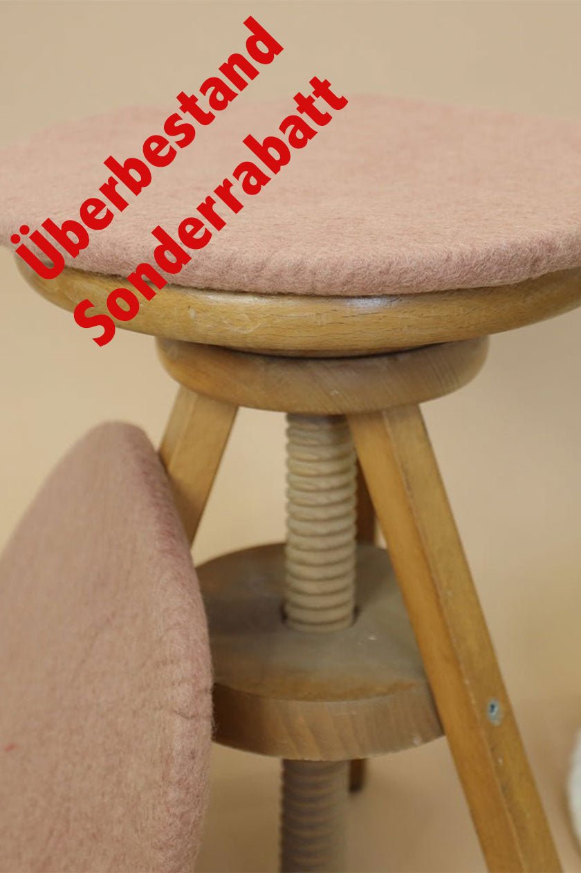 Sitzkissen Filz rund ca.35 cm 100% Wolle als Stuhlkissen Farbe altrosa