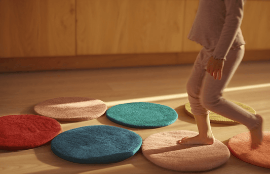 Sitzkissen Filz rund ca.35 cm 100% Wolle als Stuhlkissen Farbe 23