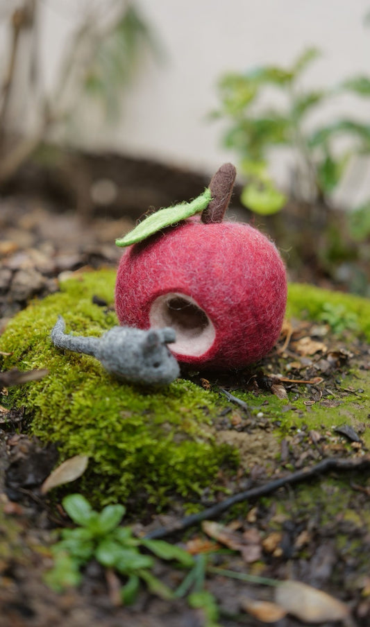 Apfelmäuschen aus Filz