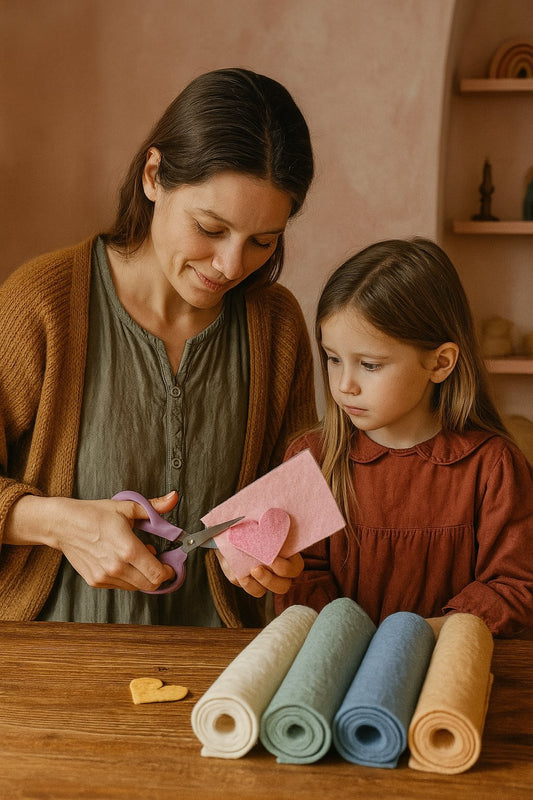 Sanfte Töne 5 Filzplatten 20 x 30 cm, ca.4mm, handgemacht