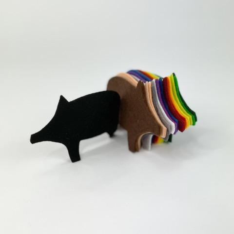 10 x Glücksschwein - 8-Natur