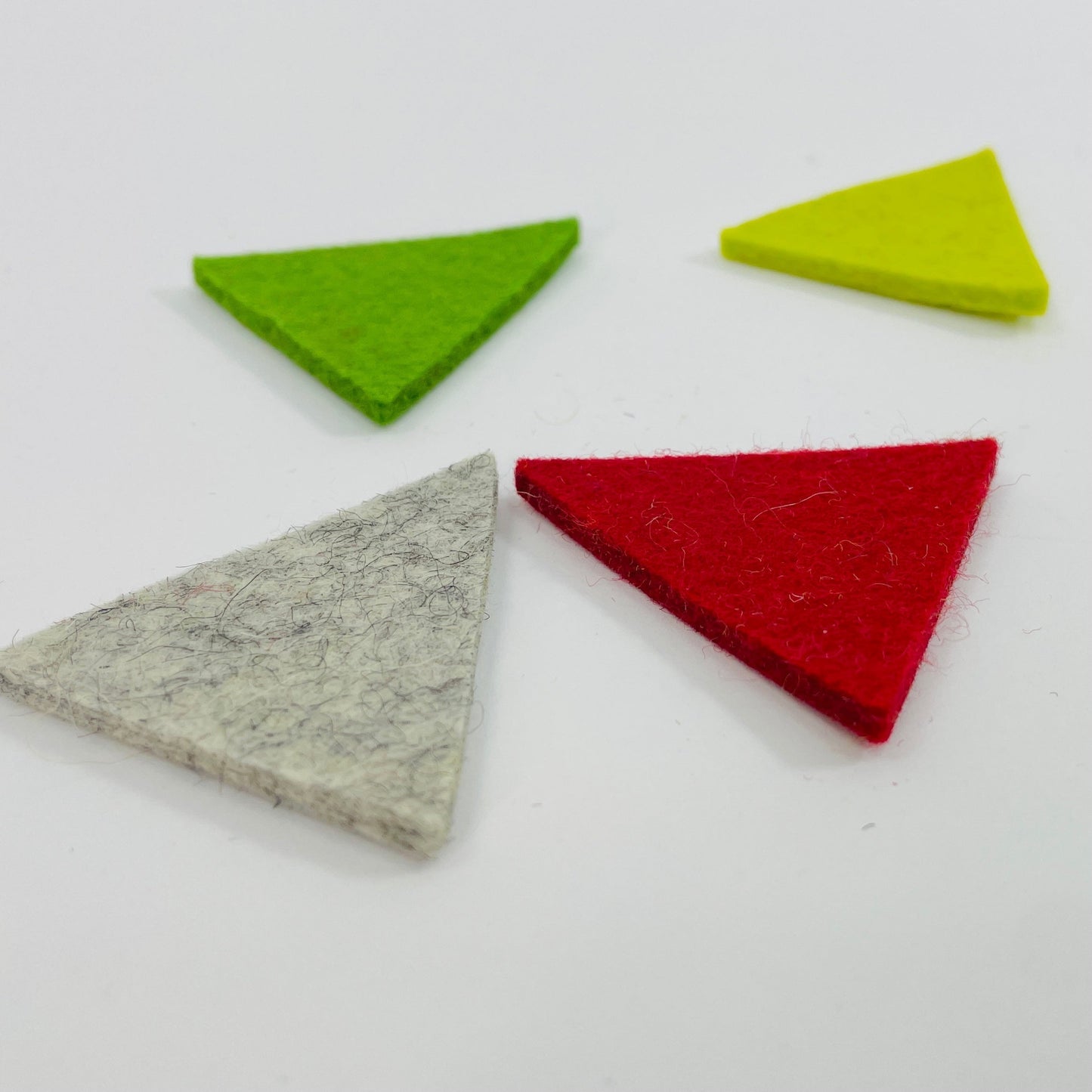 20x Filzdreieck 40mm - 8-Natur