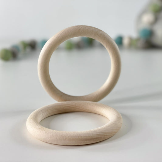 2 Rohholz - Ringe Durchmesser 7,2cm - 8-Natur