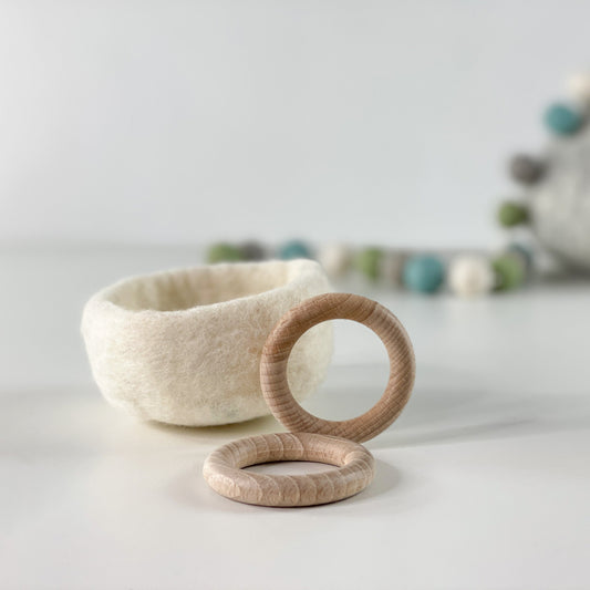 2 Rohholz - Ringe Durchmesser 5,5 cm - 8-Natur