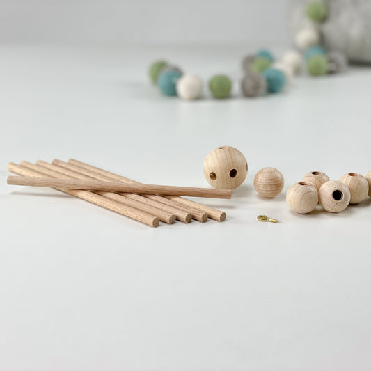 Mobile- Stern  23 cm ø zum Basteln - 8-Natur