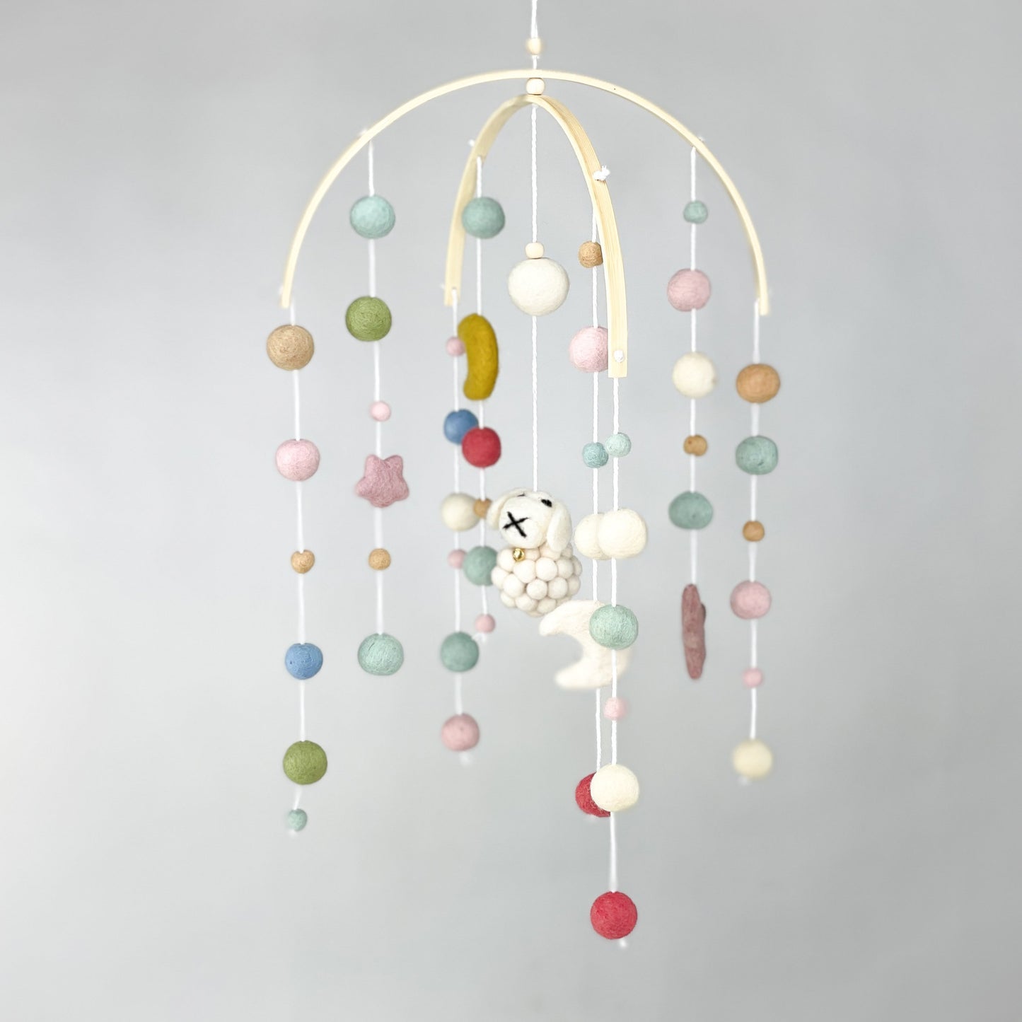 Bambus Holzmobile, 2 Bögen à 25 cm - 8-Natur