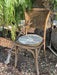 Rundes Stuhlkissen aus 100% reinem Merinofilz in hellgrau Ca. 35 cm Durchmesser für Designerstühle, Bänke und Stühle - 8-Natur