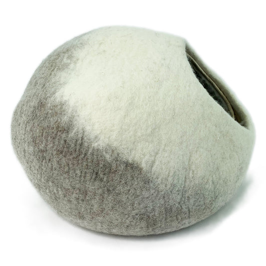 Katzenhöhle Filz 100% Wolle fair, ökologisch und schadstoffgeprüft - 8-Natur Katzenbett katzenkratzbaum