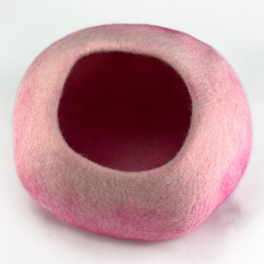 Sonderedition Katzenhöhle pink Filz 100% Wolle fair, ökologisch und schadstoffgeprüft - 8-Natur