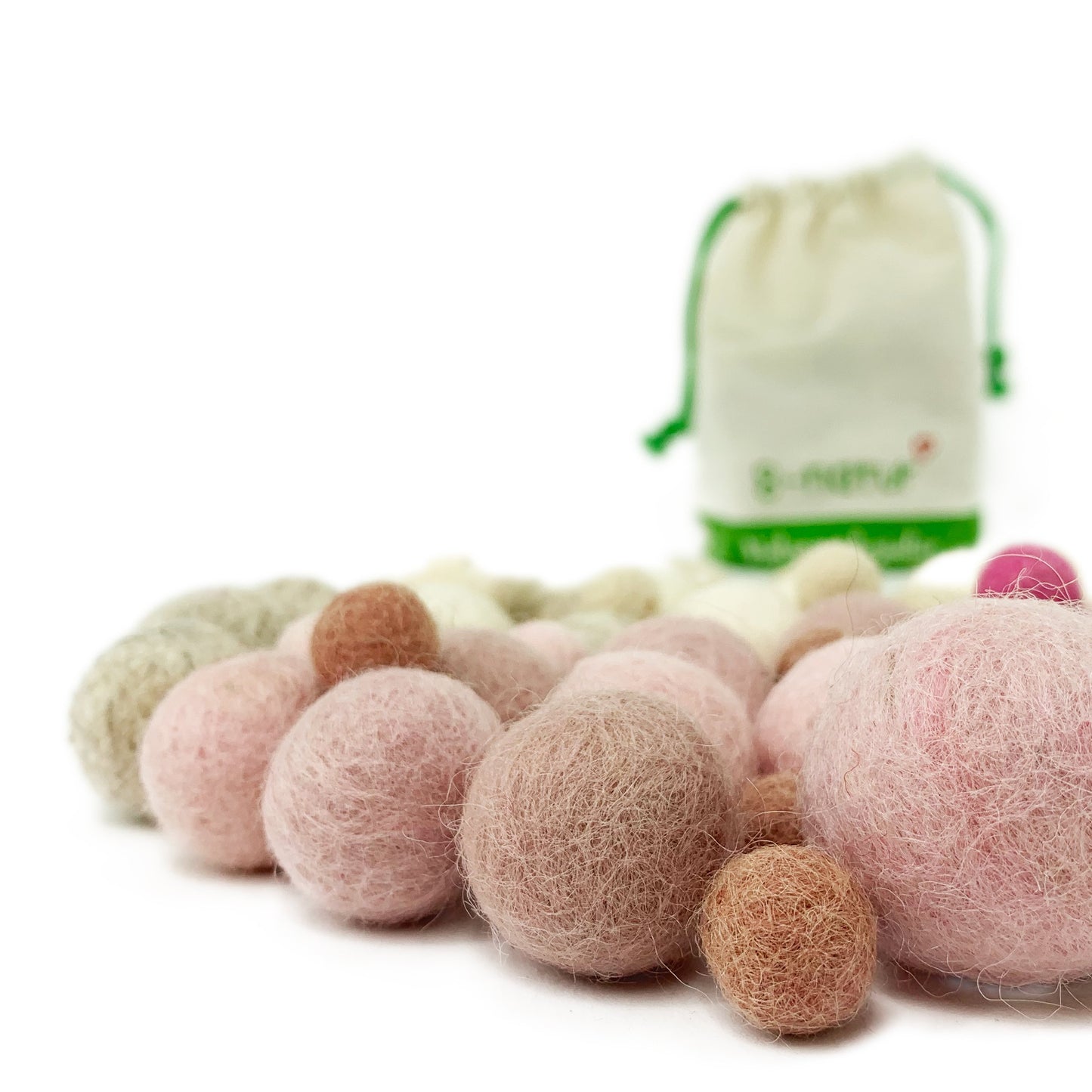 Mix Babygirl ca. 60 Stück in verschiedenen Größen 1,2,3cm - 8-Natur