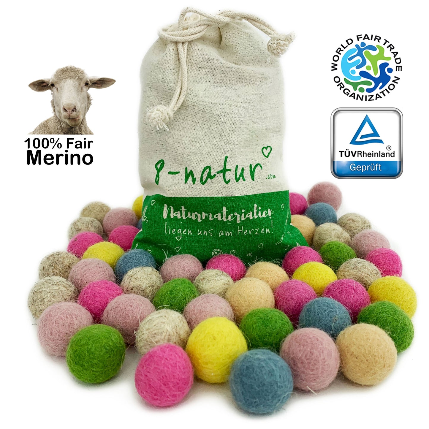 Mix Glück ca. 50 Stck - 8-Natur
