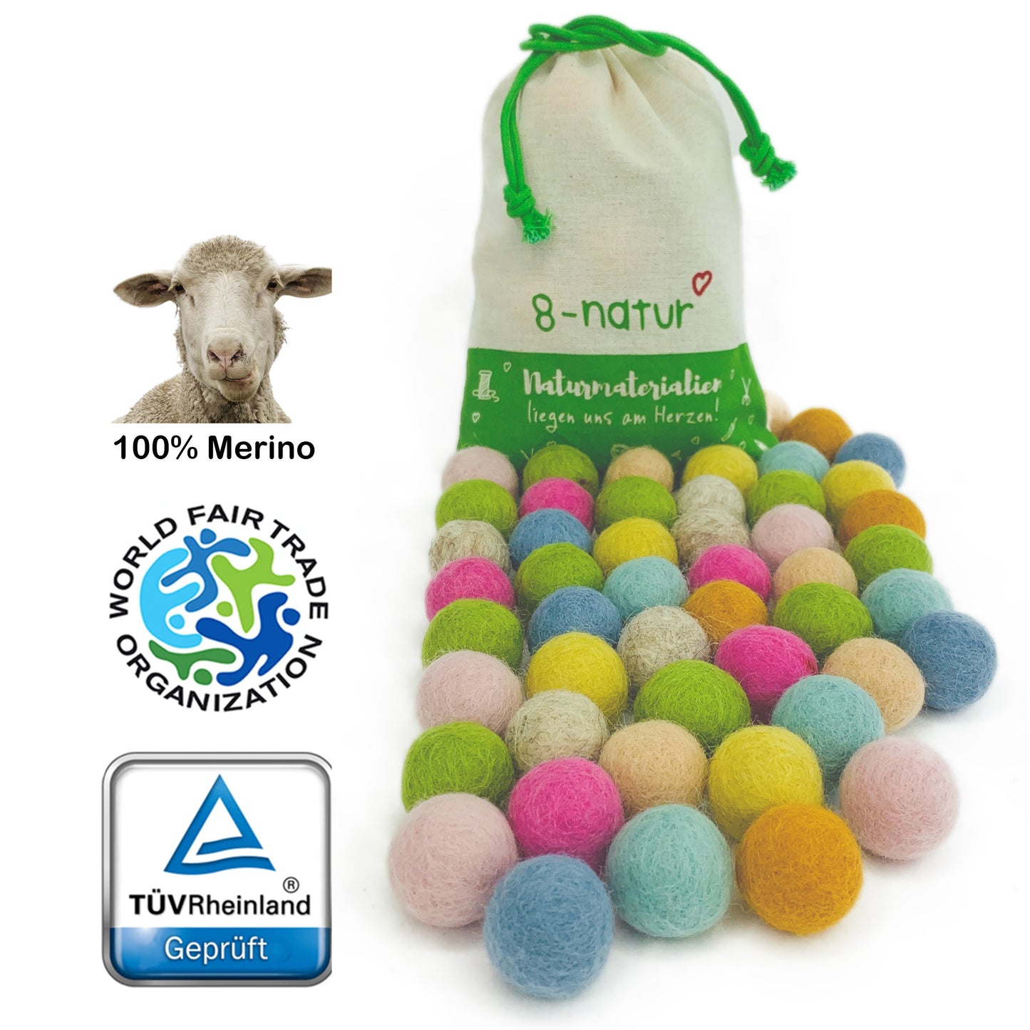 Mix Glück ca. 50 Stck - 8-Natur