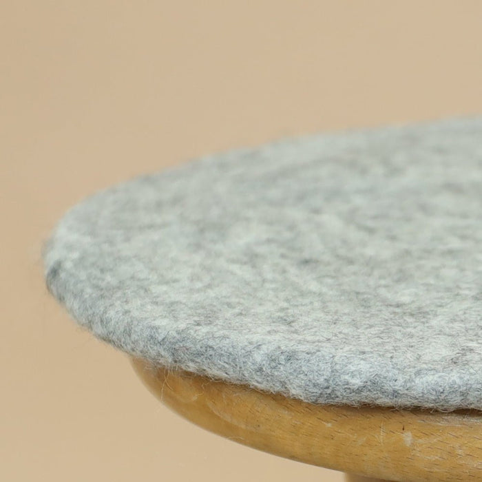 Sitzkissen Filz rund ca.40 cm 100% Wolle als Stuhlkissen Farbe 17 - 8-Natur