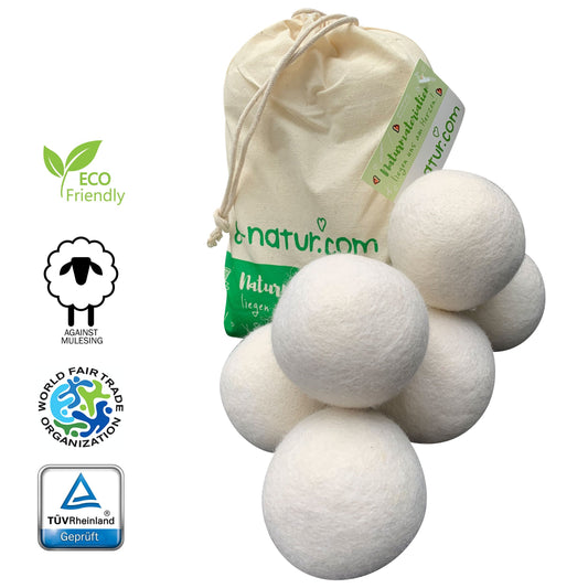 XXL Trocknerbälle im 6er Pack - 8-Natur