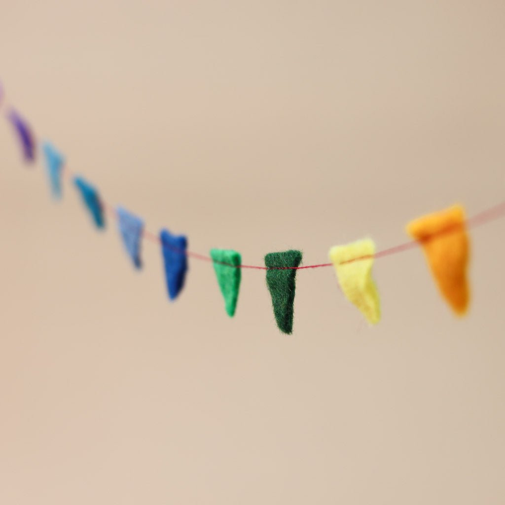 Wimpelkette für jede Feier bunt klein - 8-Natur