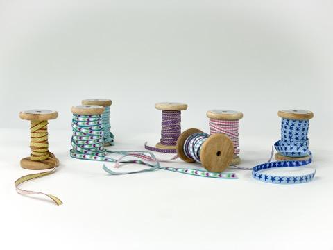 Webband, gestreift 2 Meter - 8-Natur