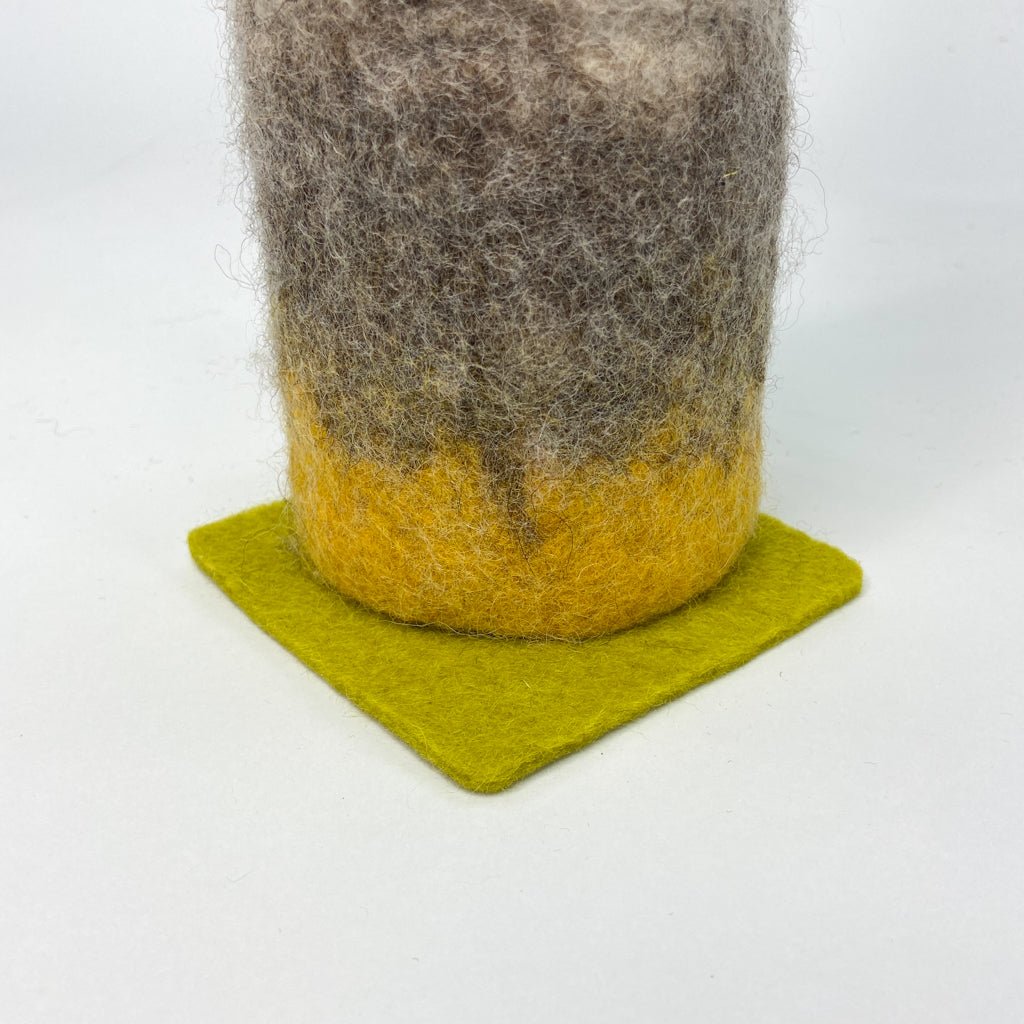 Handgemachte Filzplatten bunt gemischt 10x10cm - 8-Natur
