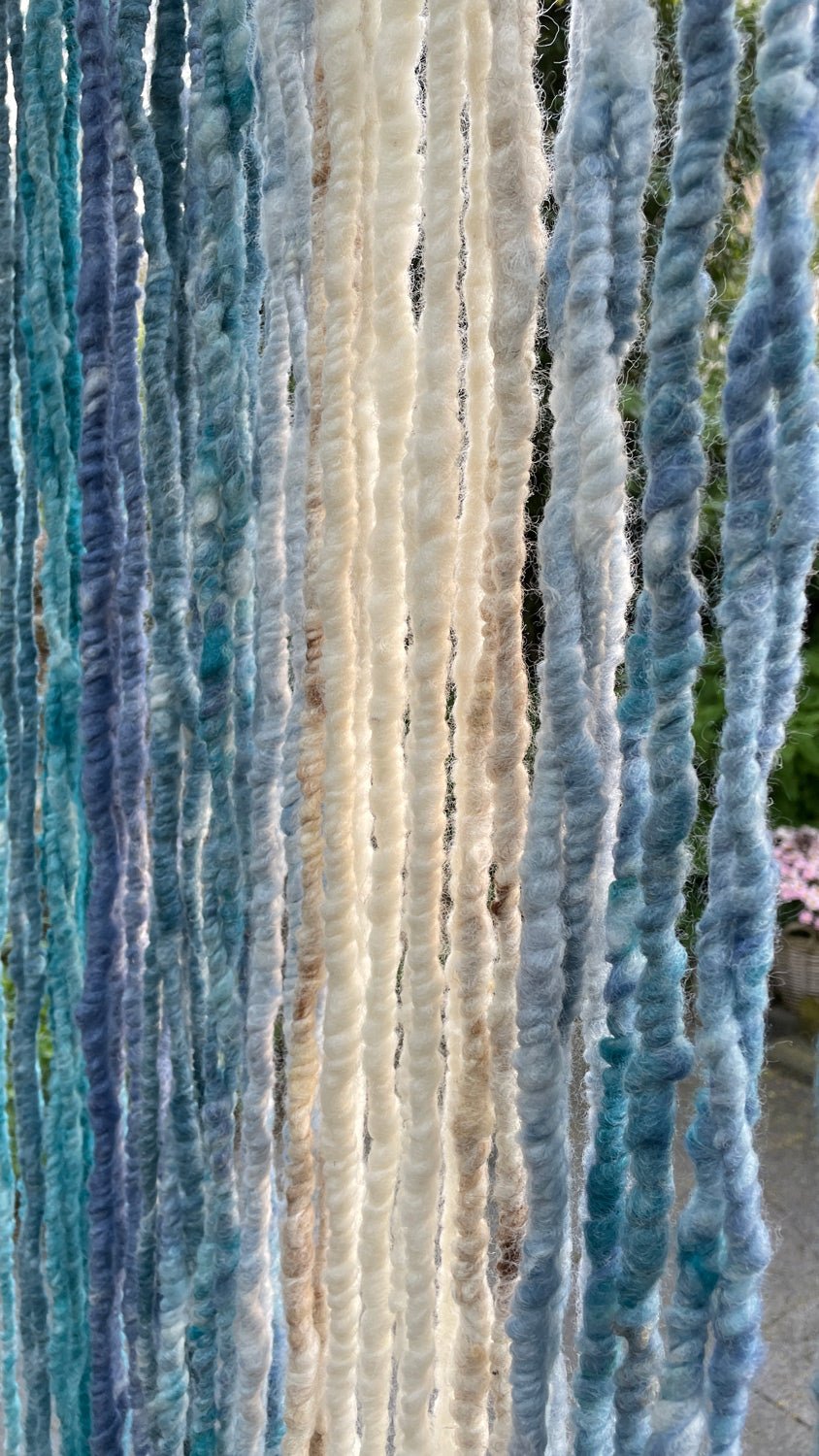 Türvorhang natürlich blau - 8-Natur