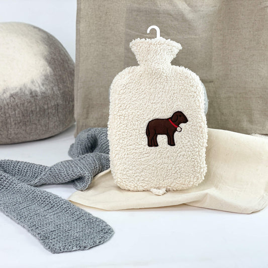 Wärmflasche braunes Schaf - 8-Natur