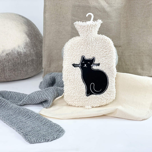 Wärmflasche Katze schwarz - 8-Natur