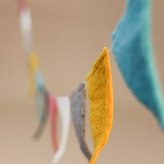 Wimpelkette für jede Feier Pastell groß - 8-Natur