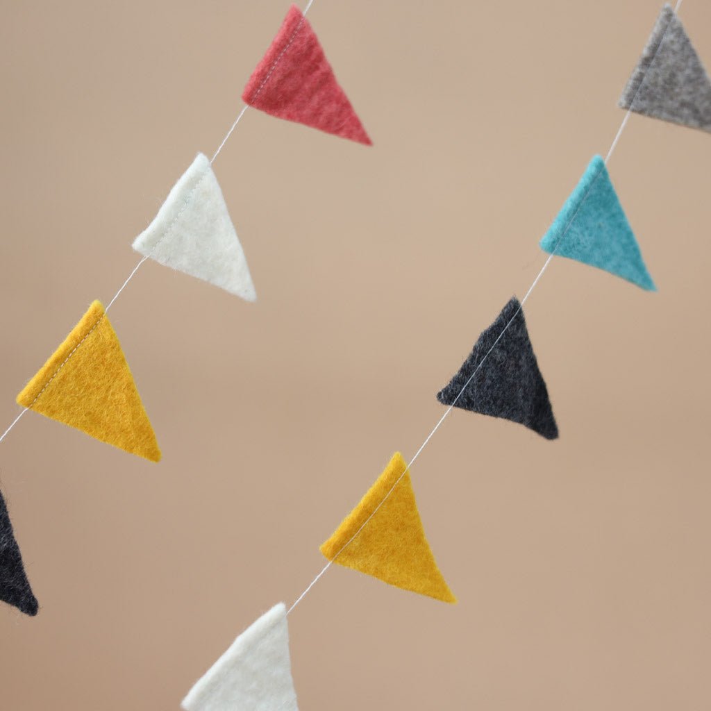 Wimpelkette für jede Feier Pastell mittel - 8-Natur