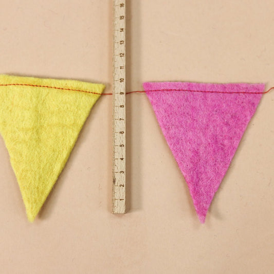 Wimpelkette für jede Feier bunt groß - 8-Natur