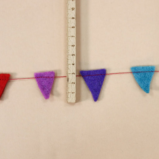 Wimpelkette für jede Feier bunt klein - 8-Natur