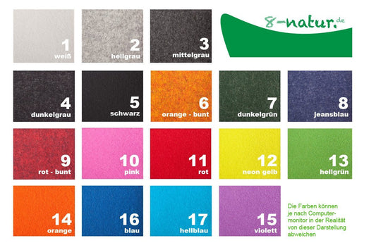 20 Filzkreise 2,5 cm - 8-Natur