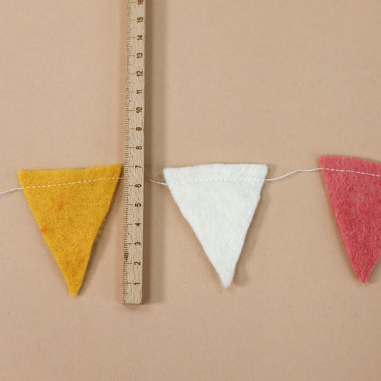 Wimpelkette für jede Feier Pastell mittel - 8-Natur