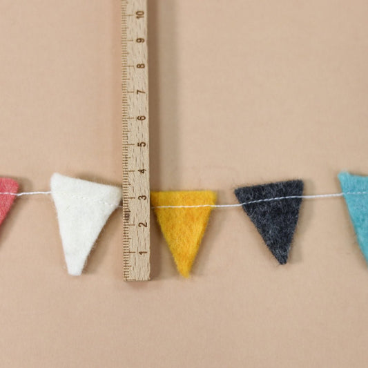 Wimpelkette für jede Feier Pastell klein - 8-Natur