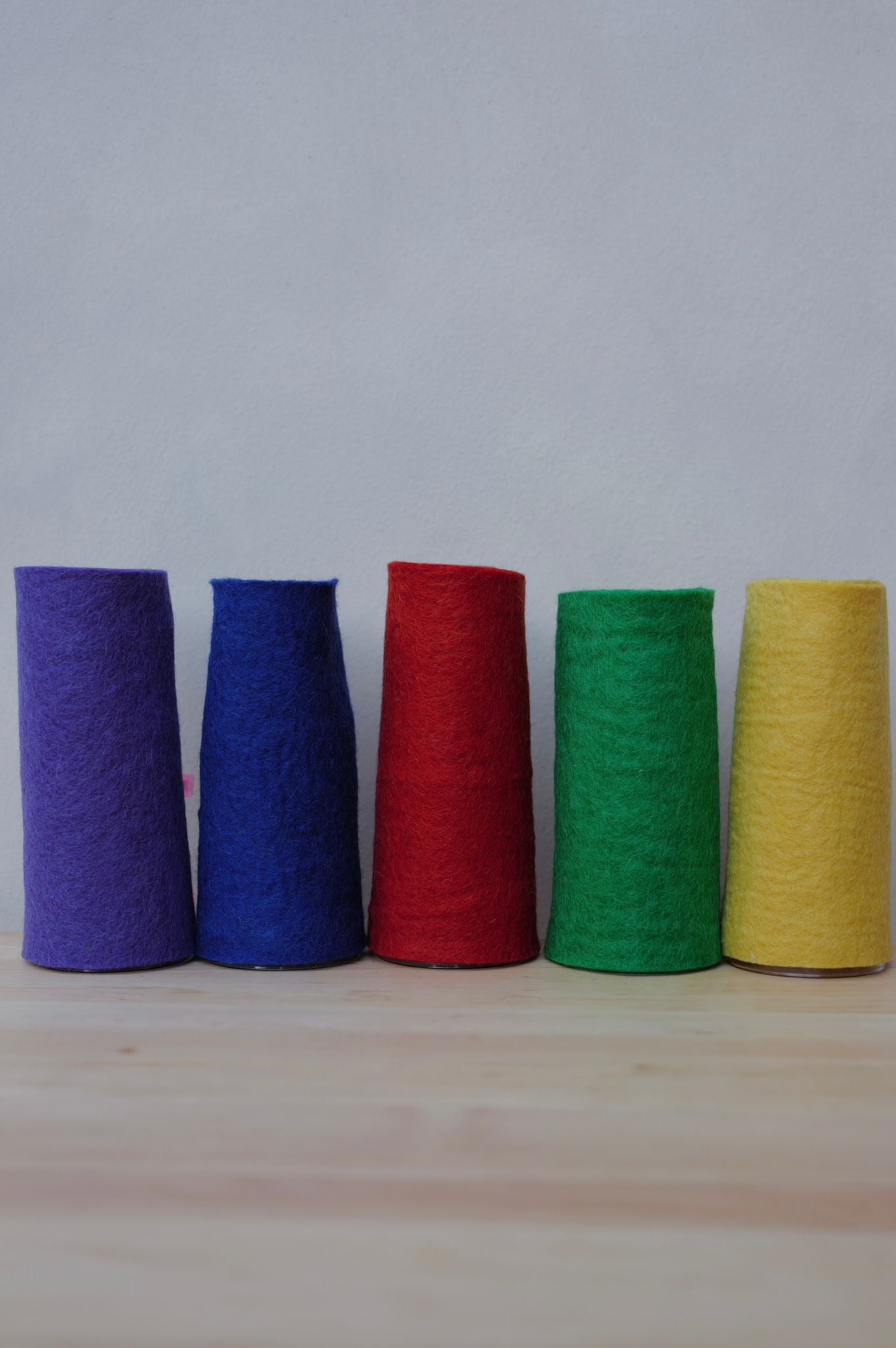 Bunt 5 Filzplatten 20 x 30 cm, ca. 3-4 mm, handgemacht,