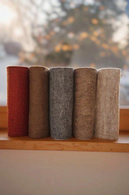 Natur Töne 5 Filzplatten 20 x 30 cm, ca.4mm, handgemacht