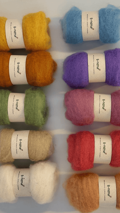 Wolle zum Basteln & Filzen – Pastellfarben, 200 g Set