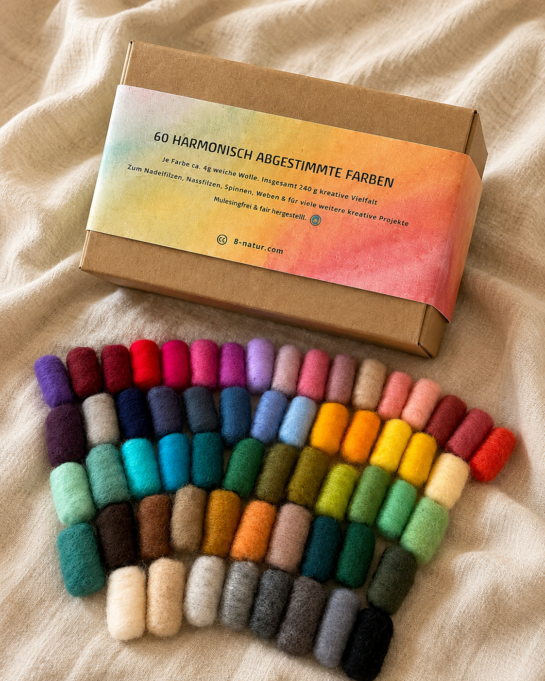 60 Farben Wolle ein Farbenwunder
