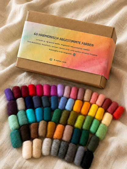 60 Farben Wolle ein Farbenwunder