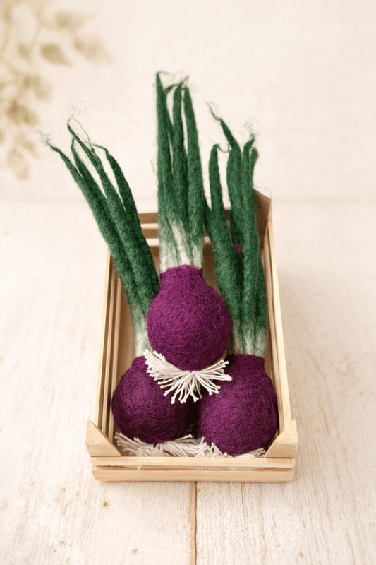 1x Rote Zwiebel aus Filz