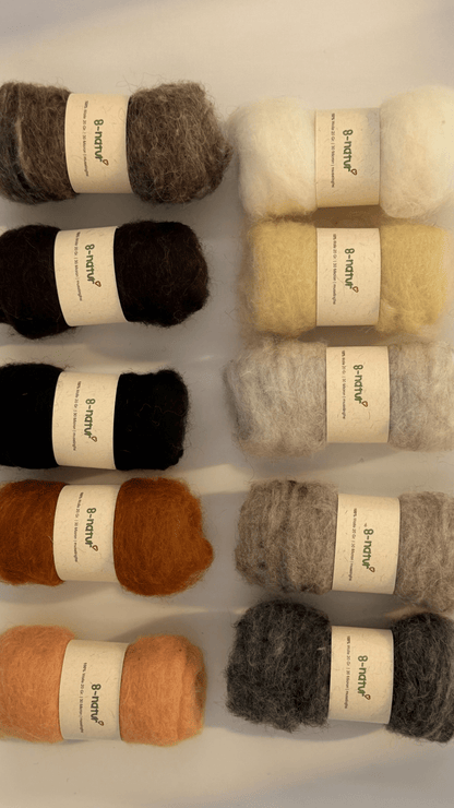 Bastelwolle Set Natur – 200 g Wolle zum Filzen & Basteln