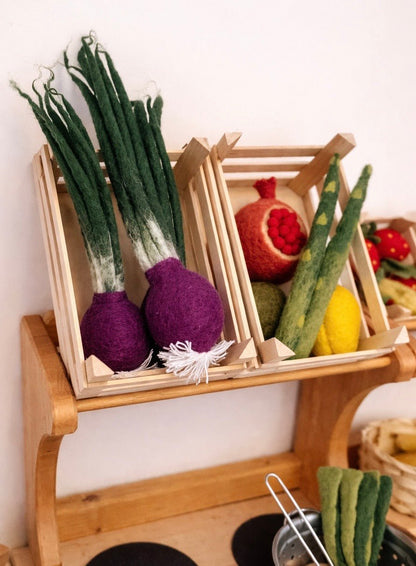 1x Rote Zwiebel aus Filz